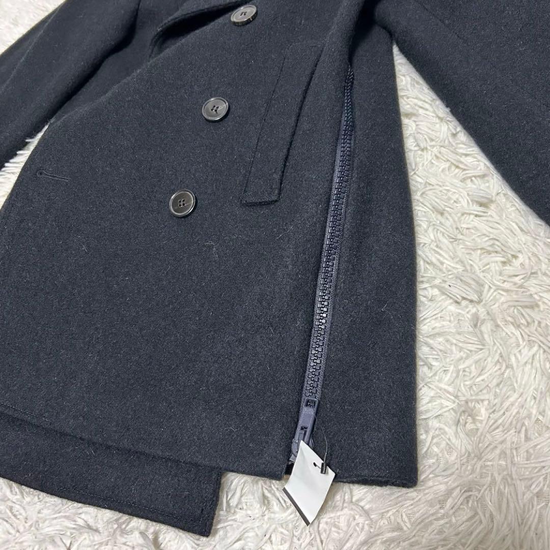 美品　dries van noten ピーコート　サイドファスナー　裏地総柄