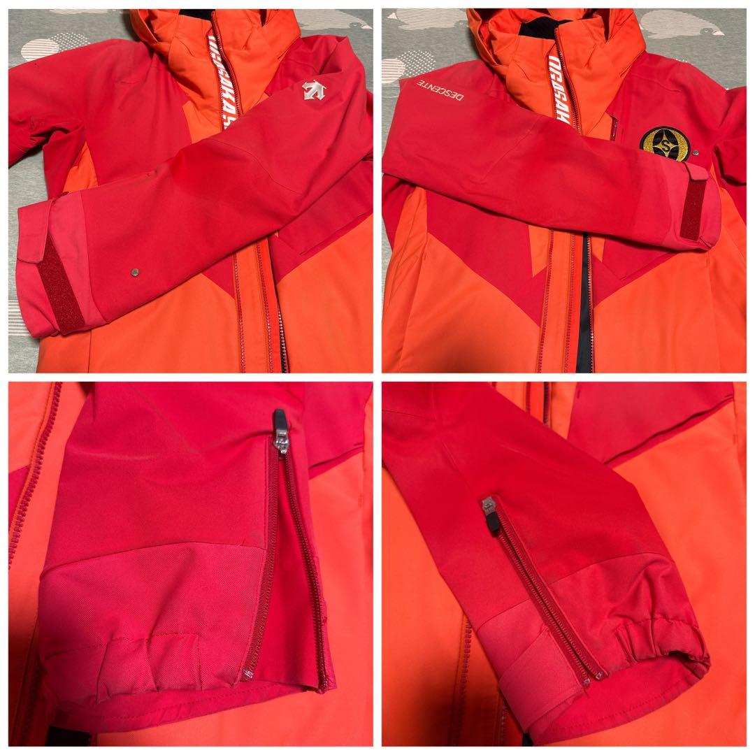 OGSAKA スキーウェア 上下 上着Mサイズ・パンツ Lサイズ オレンジ／赤