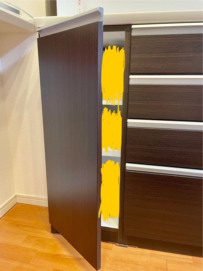 ニトリ食器棚 レジューム 150AG-S DBR /150SH-R DBR