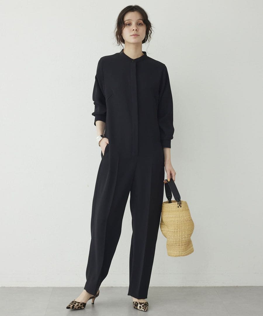 【美品】Whim Gazette ウィムガゼット　長袖 オールインワン　ブラック