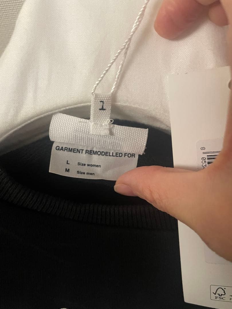 【新品未使用】 MM6 クロップド スウェット ブラック