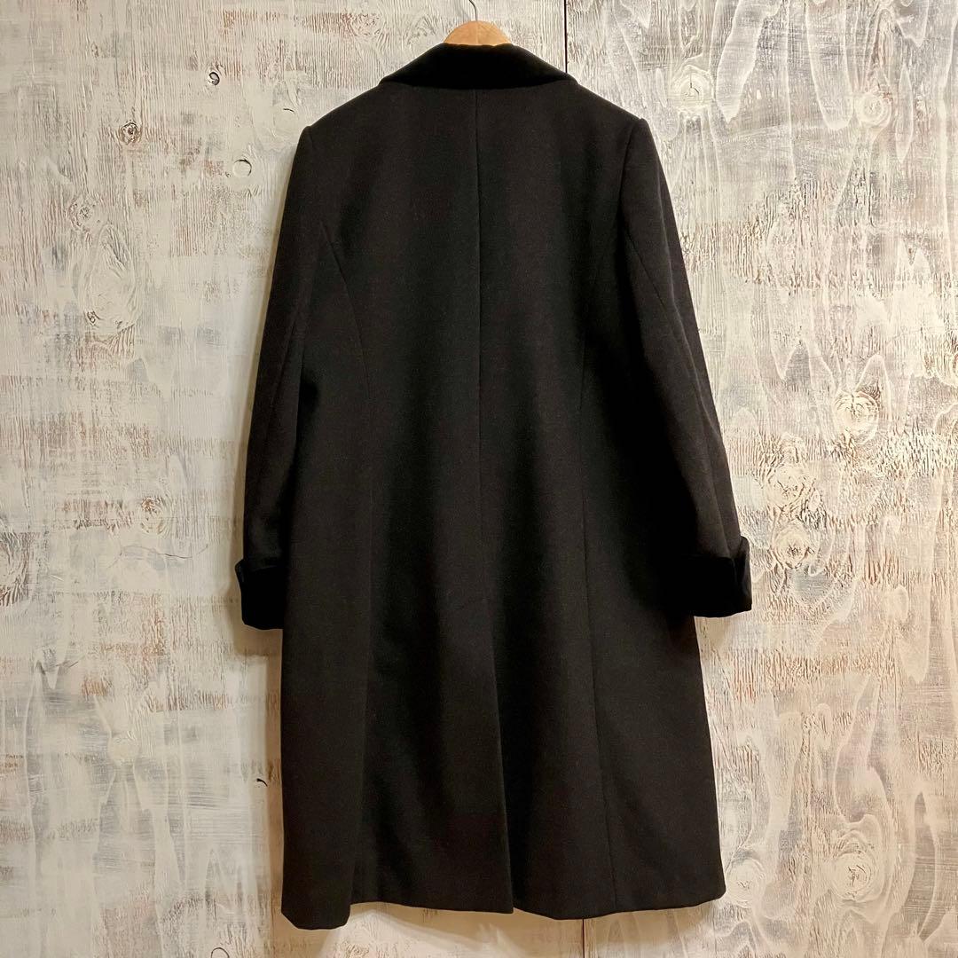 ヴィンテージ　Aライン　コート　ベロア　クラシック　チェスター　ダブルブレスト
