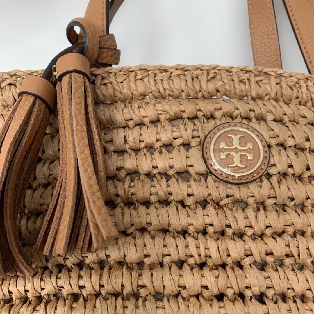 Tory Burch ベージュ トートバッグ フリンジ付き