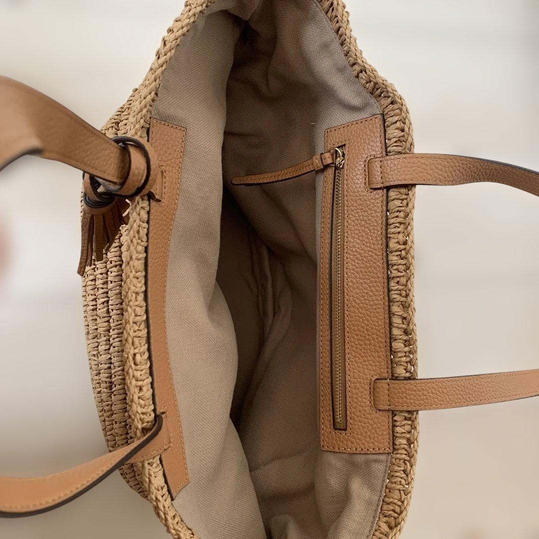 Tory Burch ベージュ トートバッグ フリンジ付き