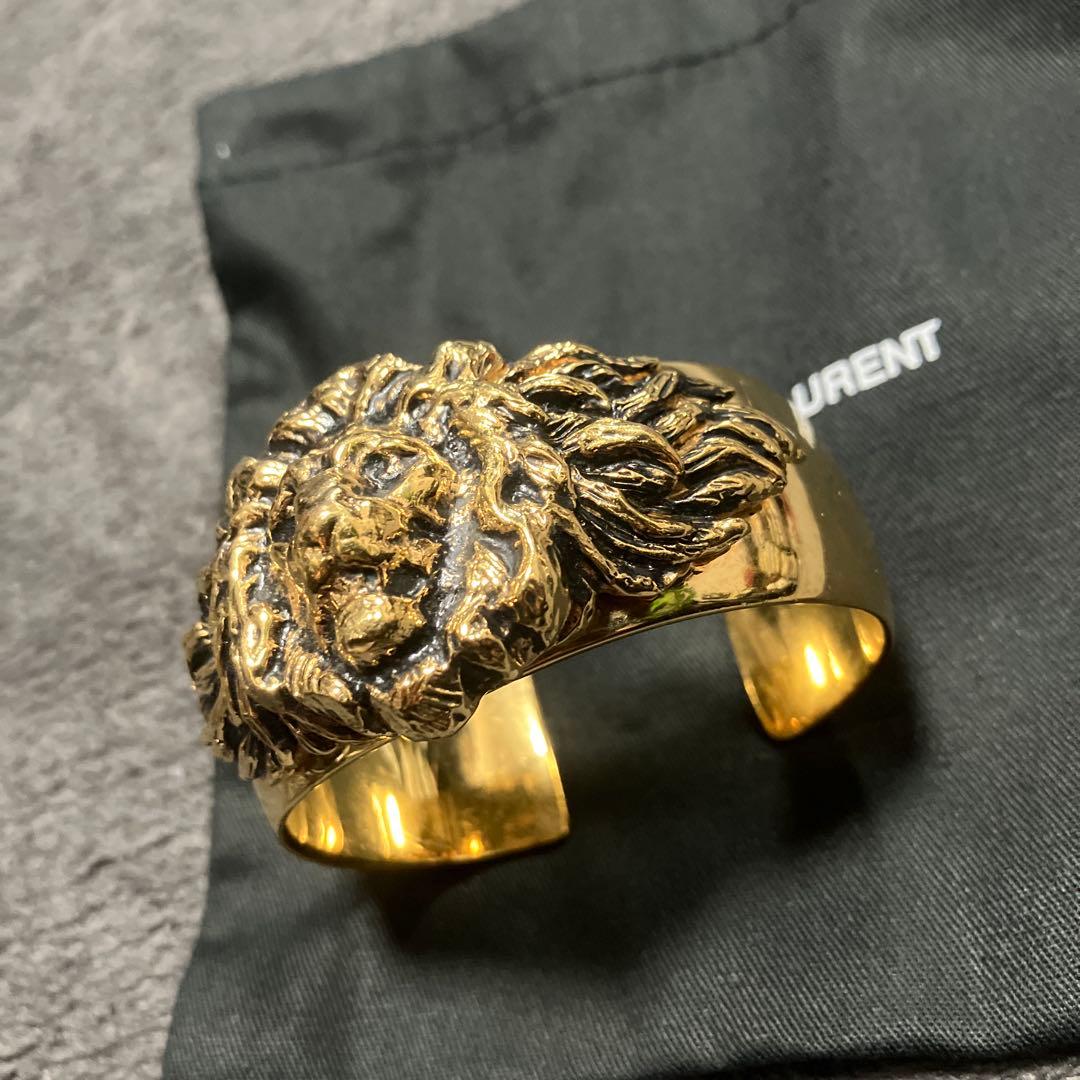 サンローラン　ライオン　バングル　アニマル