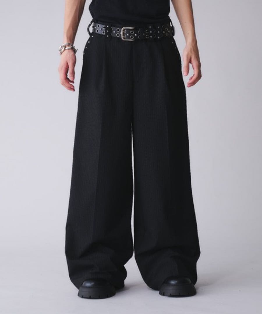 【ANDER HUNK】　Studs Design Baggy Slacks M