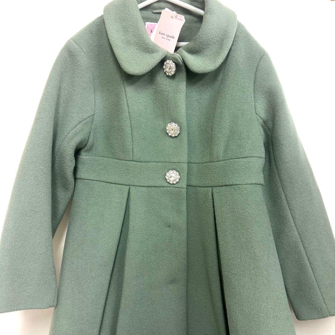 【新品タグ付】kate spade ケイトスペード ビジューボタンウールコート