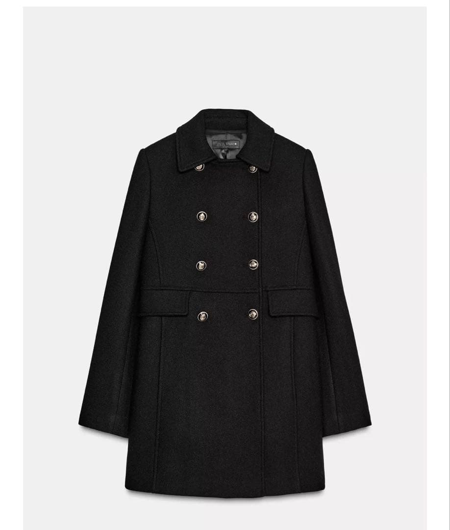 zara ザラ　ナポレオンコート　アウター　ブラック　XL