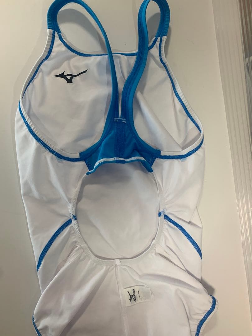 Mizuno 競泳用水着 L ホワイト/ブルー
