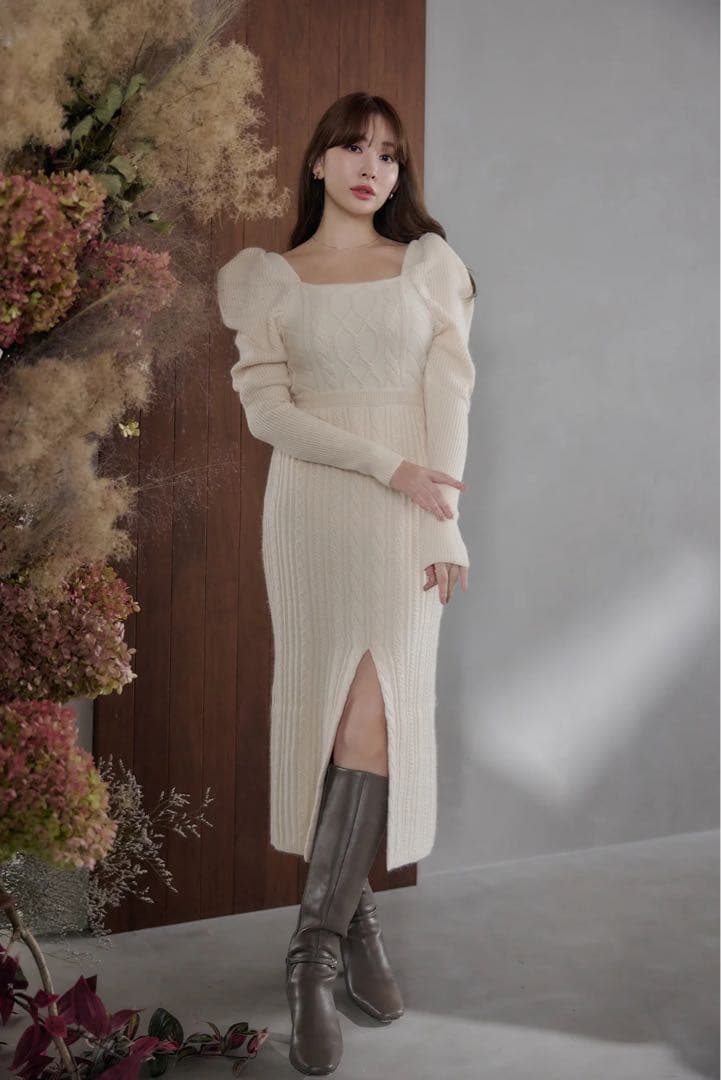 ワンピース herlipto Bambina Cable Knit Dress M