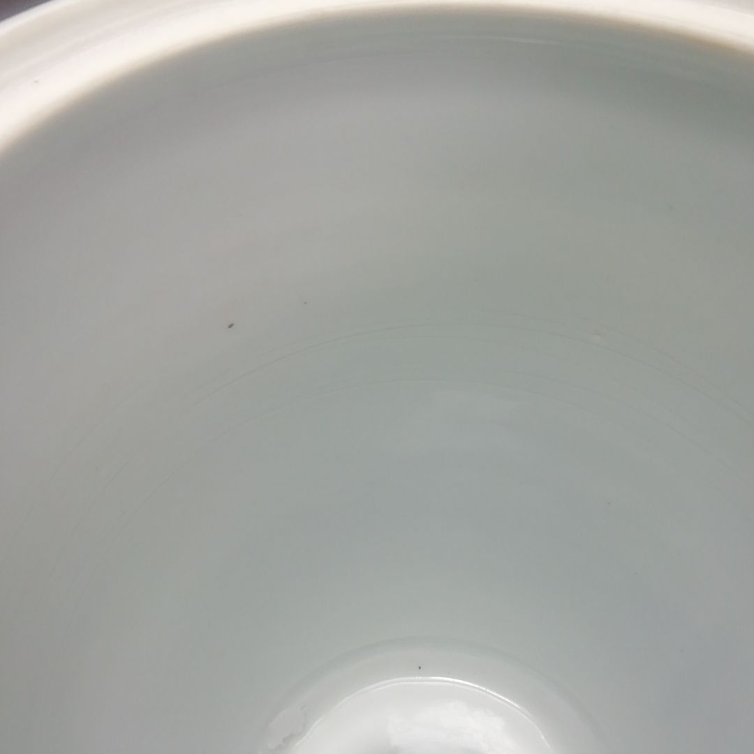 Ｓ３５８　水指　『染赤唐子紋』『渋草焼』『芳國造』　共箱　茶道具