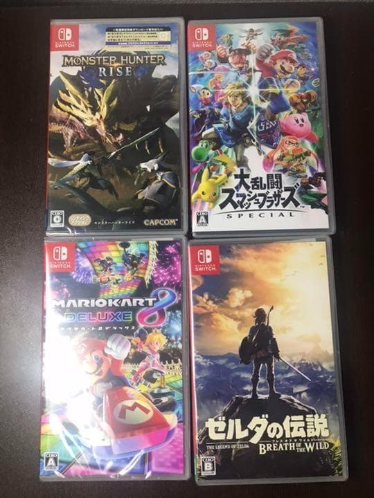 スマブラ  モンスターハンターライズ　マリオカート8 ブレス オブ ザ ワイルド