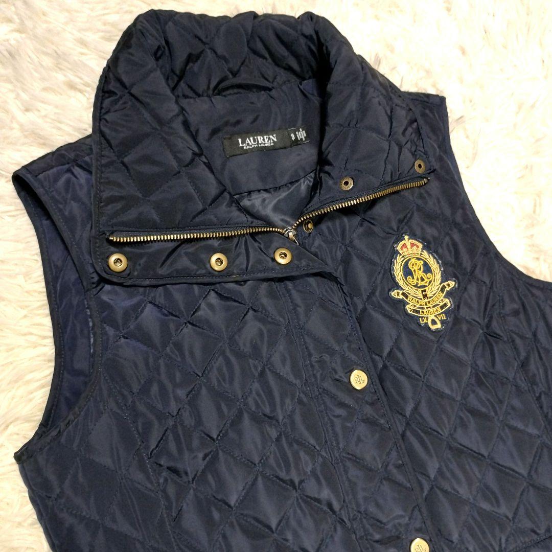 ★メルめる様★RALPH LAUREN エンブレム キルティング 金ボタン 紺