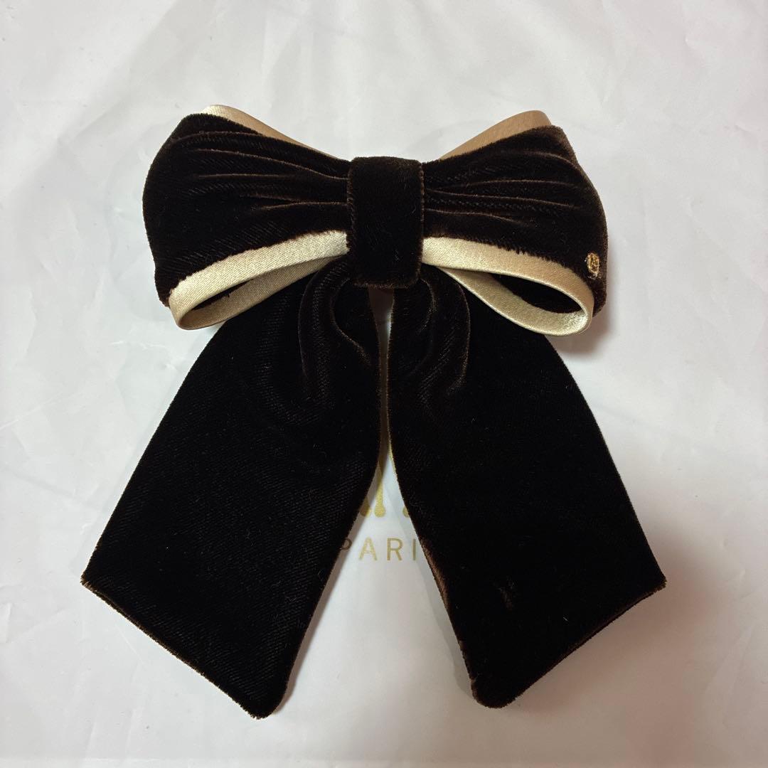 アレクサンドルドゥパリ　ベロア　リボンバレッタ