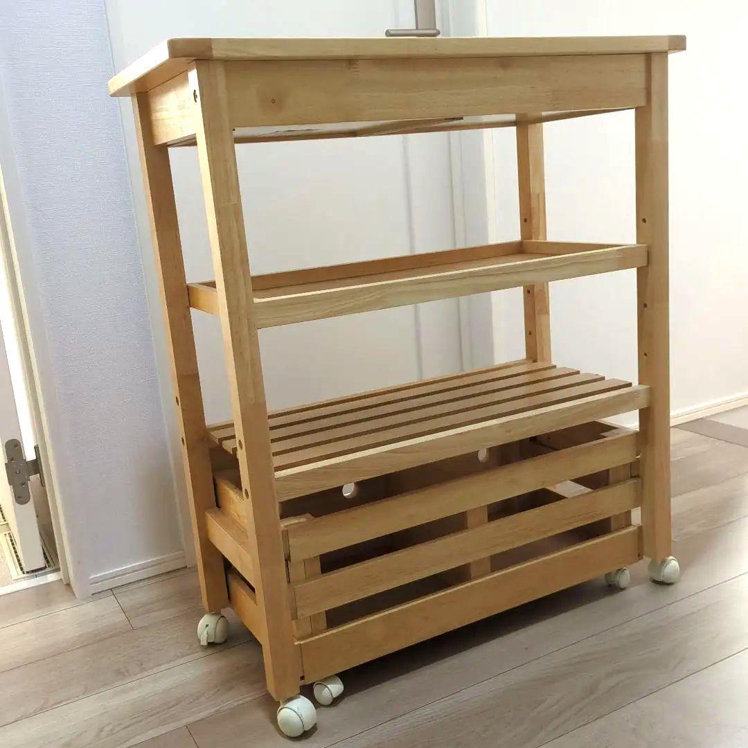 レ*ィ様 木製 ワゴン ナチュラル 北欧 カントリー