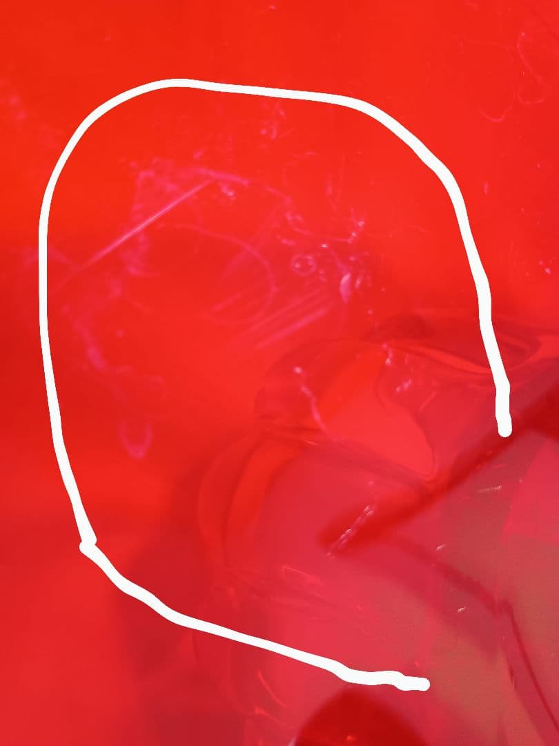 希少　アンティーク　ビンテージ　赤　レッドカラーガラス大皿　昭和レトロ