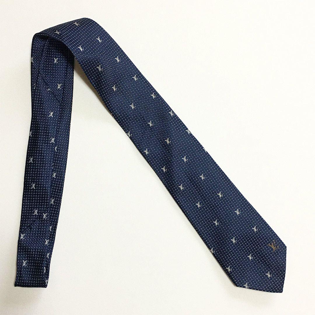 未使用級 ルイヴィトン Louis Vuitton ネクタイ ドット LV柄