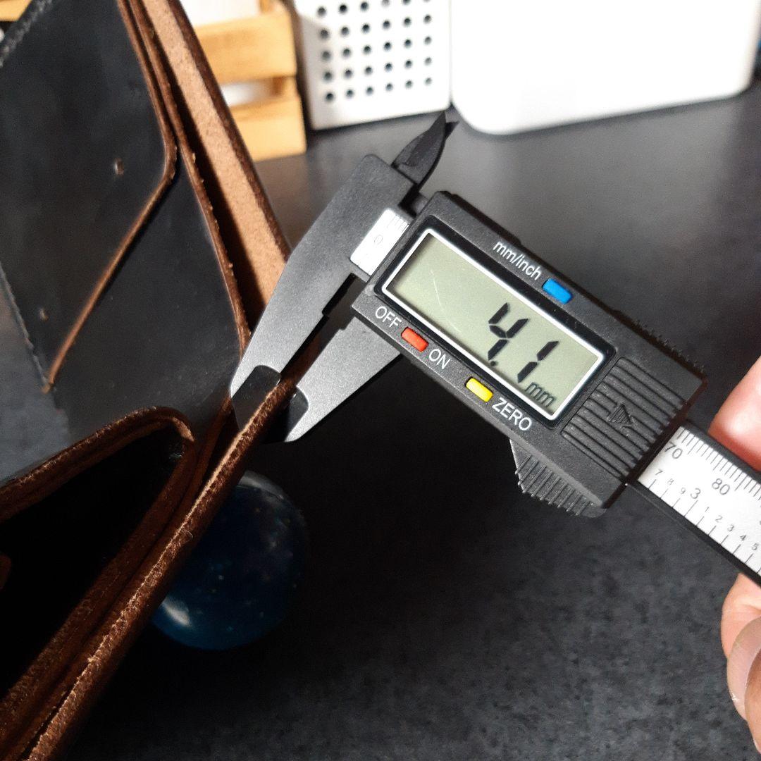 特厚★HORWEEN★クロムエクセル　二つ折り財布 オールブラック