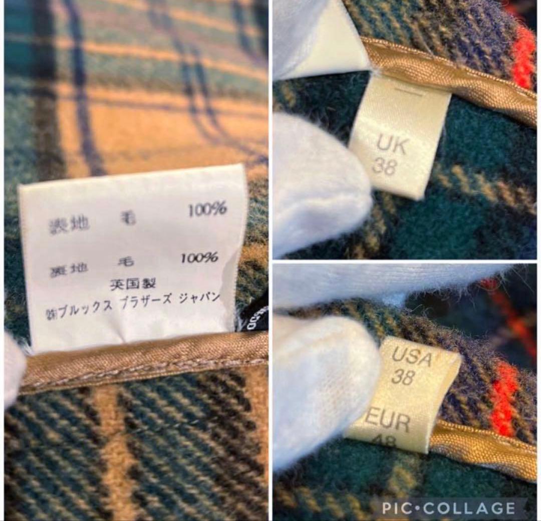 【貴重】英国製　ブルックスブラザーズ　キャメルコート　本革釦