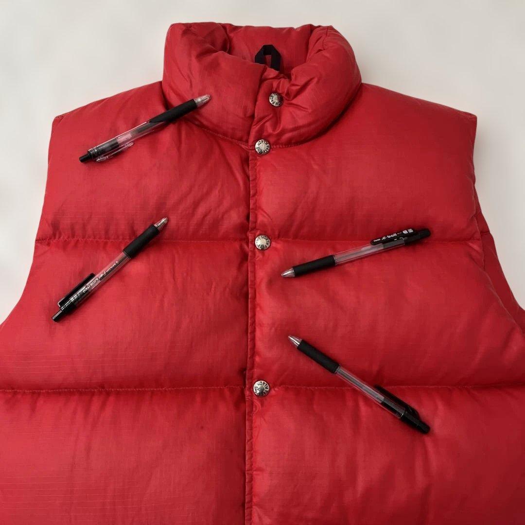 80s ノースフェイス OLD NORTH FACE 茶タグ ダウン ベスト L