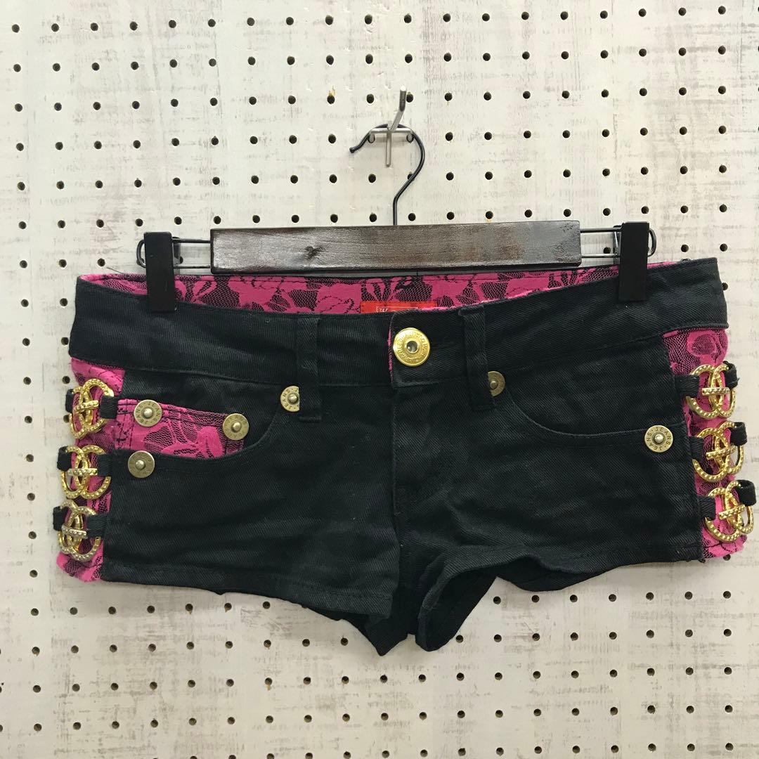 小悪魔 ギャル エロカワ 古着 サイドリング マイクロミニパンツ