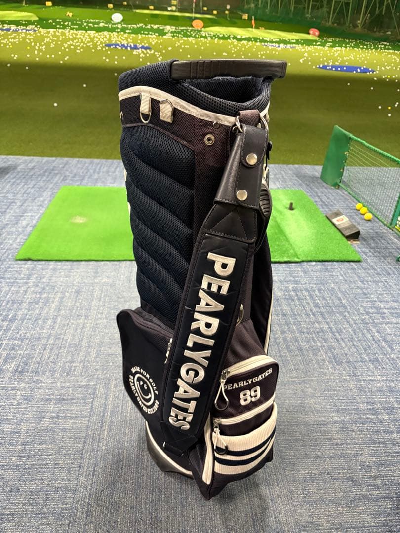 中古美品❗️PEARLY GATES ゴルフバッグ 89モデル ネイビー/ホワイト