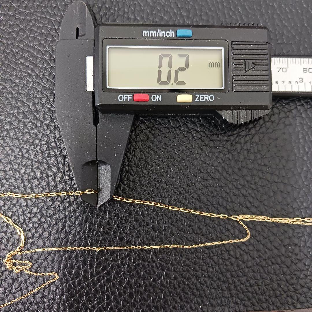 (B020212) K18 YG ネックレス あずきチェーン ２連 レディース