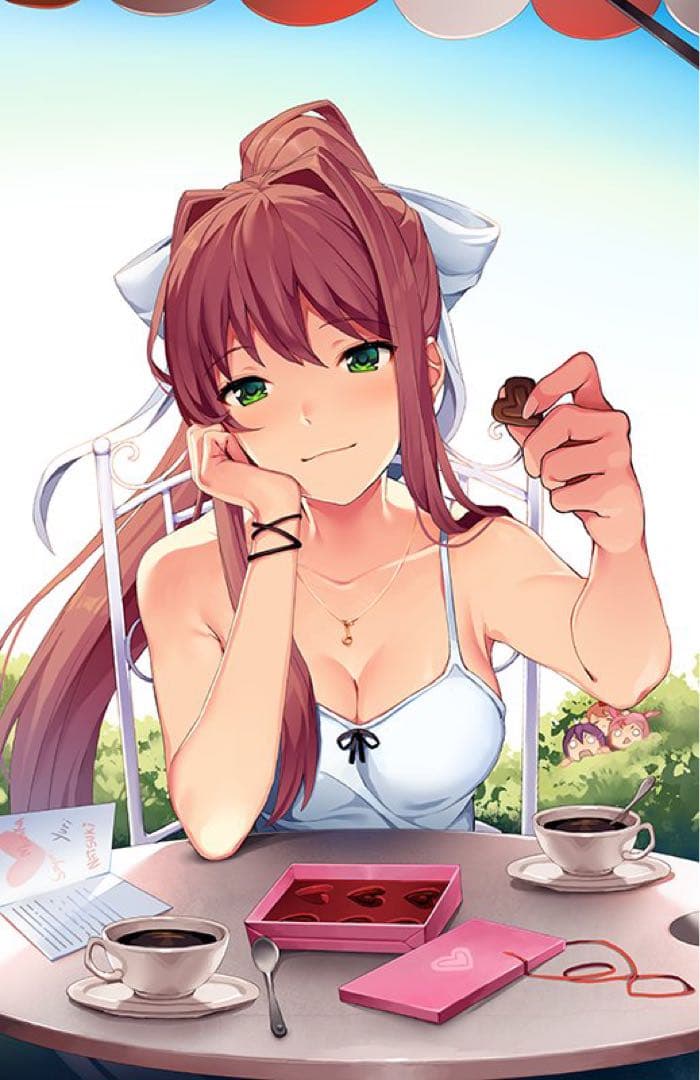 ドキドキ文芸部 モニカ バレンタインイラストポスター