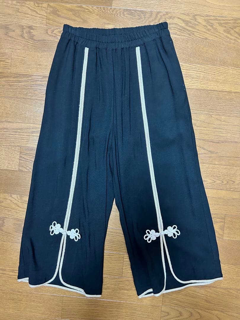 FUMIE TANAKA チャイナパンツ　黒