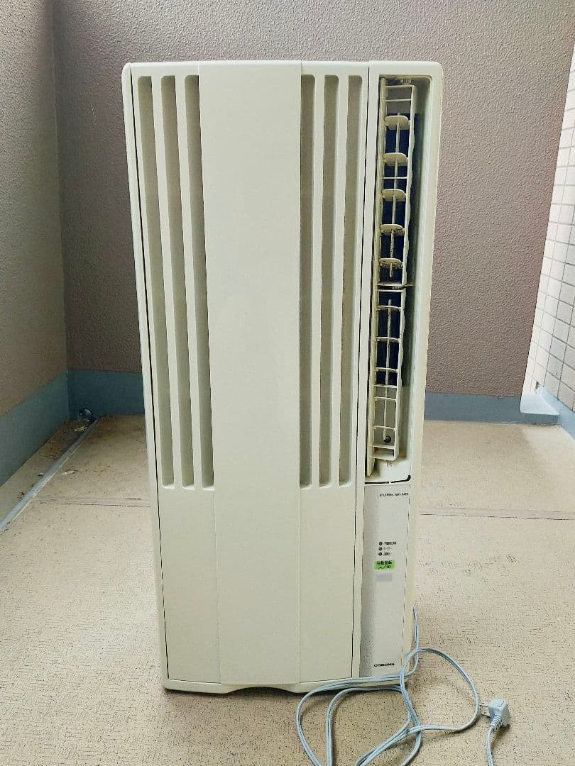 コロナ窓用エアコン 2018年製スリムデザイン　リモコン、窓枠付き