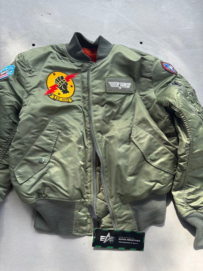 【新品未使用】TOP GUN MA-1 ジャケット オリーブグリーン アルファ社