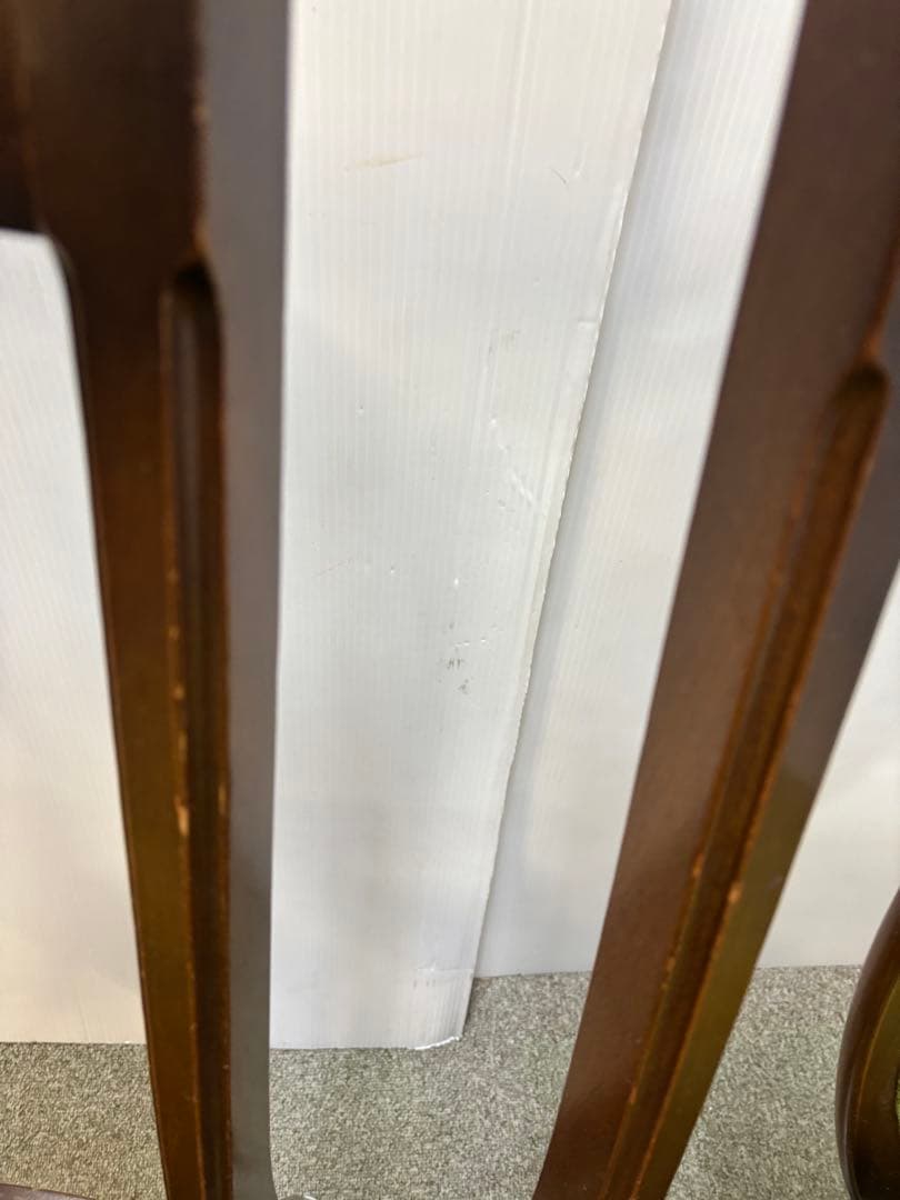 ① ヴィンテージチェア　ナガノインテリア　ベロアチェア　２脚セット