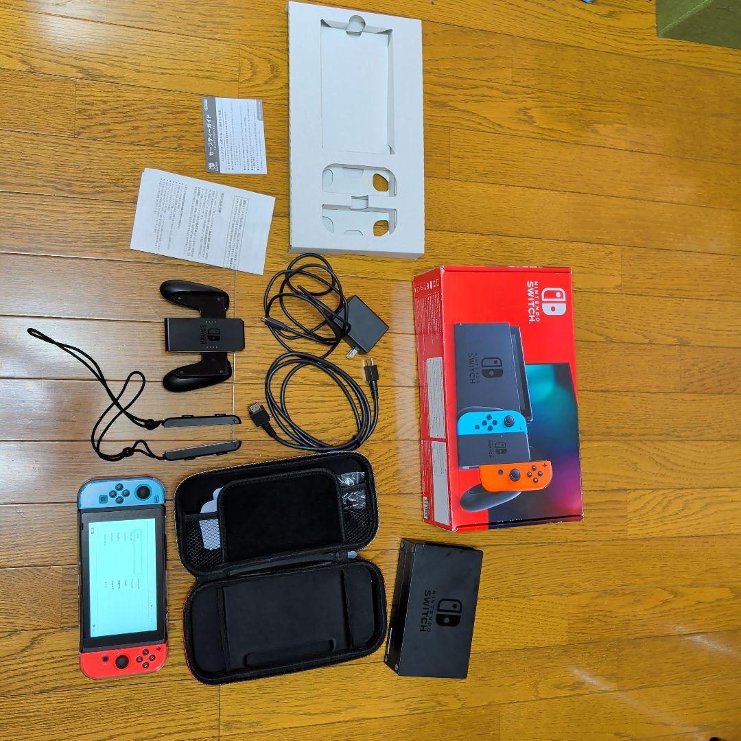 Nintendo Switch ネオンブルー/ネオンレッド 本体＋保護ケース