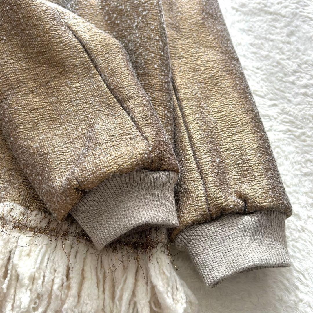 【美品】DRIES VAN NOTENフリンジ ウール プルオーバー 金