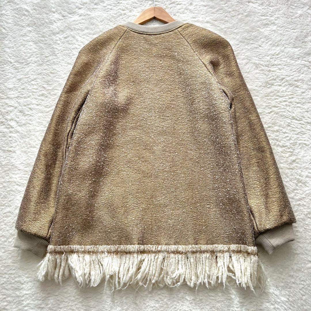 【美品】DRIES VAN NOTENフリンジ ウール プルオーバー 金