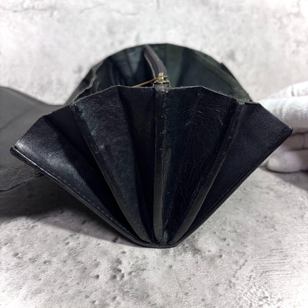 【進宮！】イルビゾンテ ILBISONTE フラップ長財布 ￼ブラック