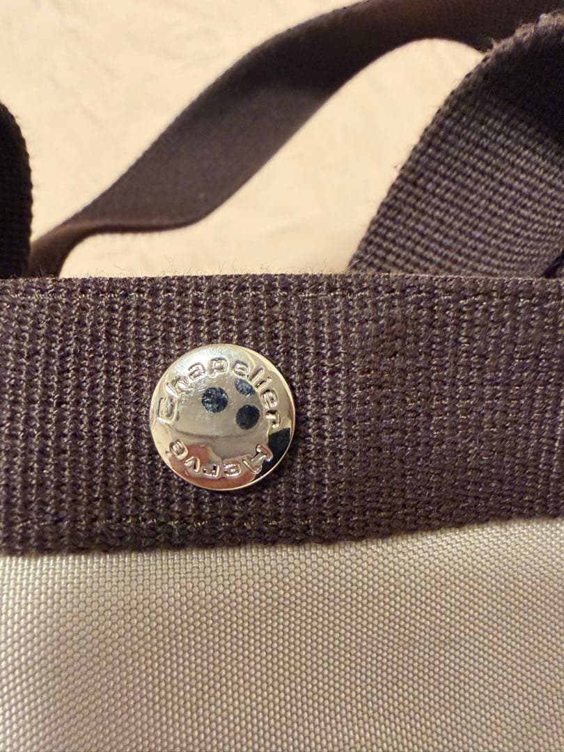 ベージュ トートバッグ エルベシャプリエ