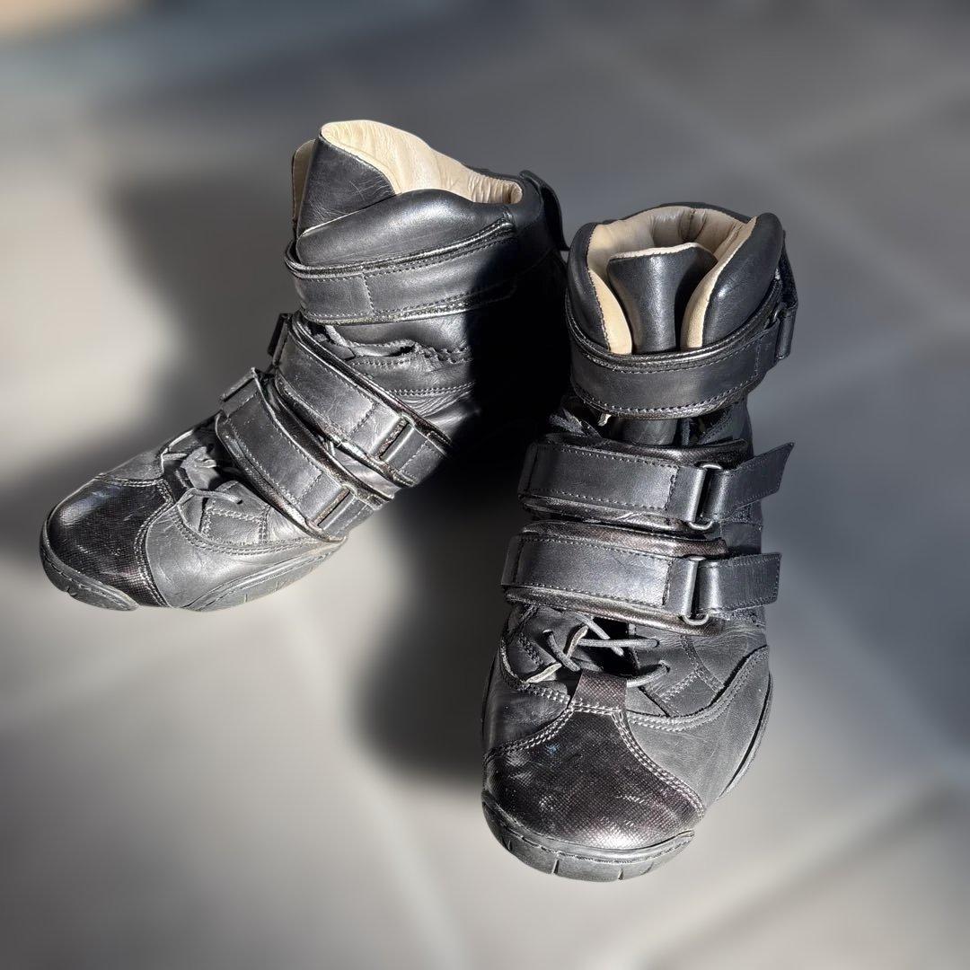 マリテフランソワジルボー　TESTO 40 ブラックレザー ハイカットスニーカー