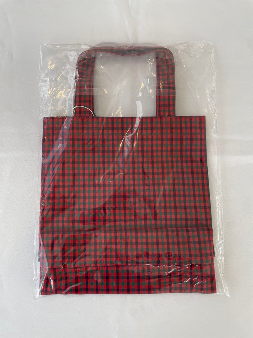 ファミリア　familiar トートバッグ　小　赤 ファミリアチェック　新品