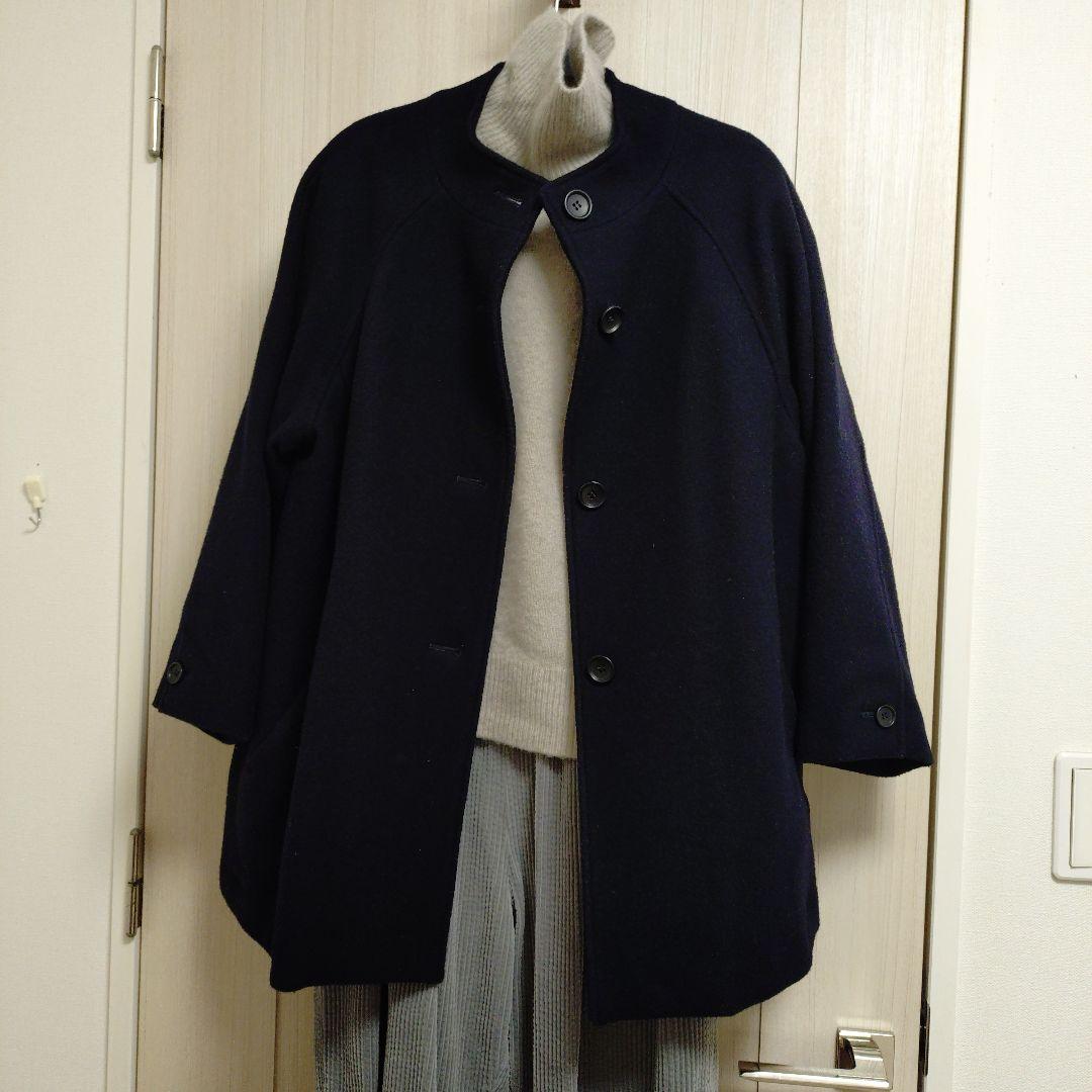 美品　Ｄ クラスカ　コート　 ネイビー