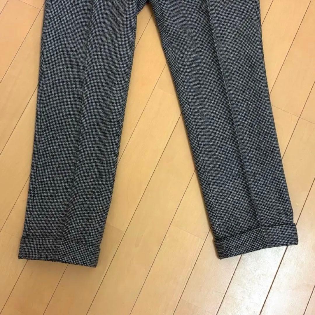 うっちースーツセレクト　尾州ウール　ハウンドトゥース　黒グレー　Y4