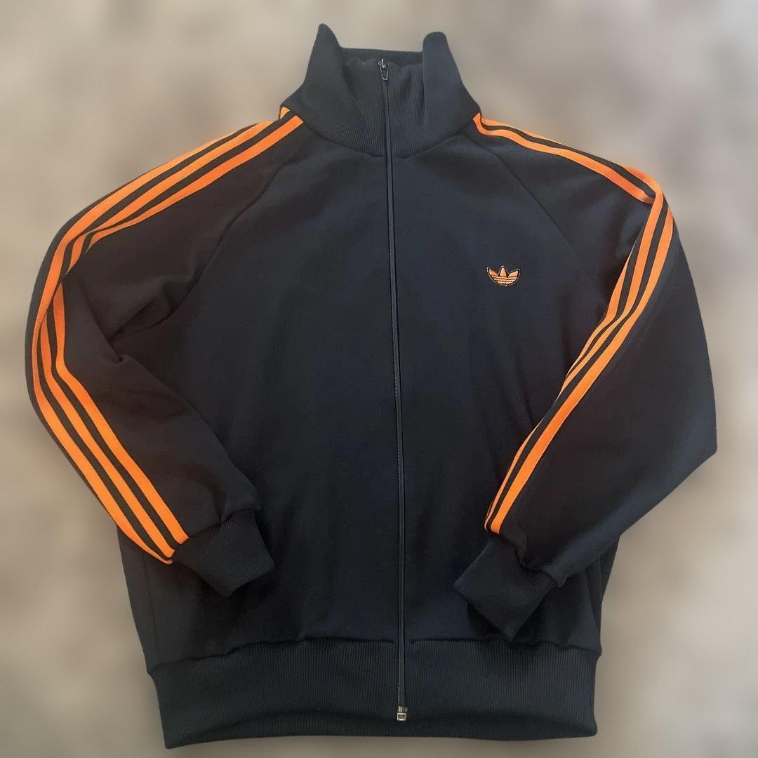 あ*こ様 adidasトラックジャケット 70s デサント前期　黒　L