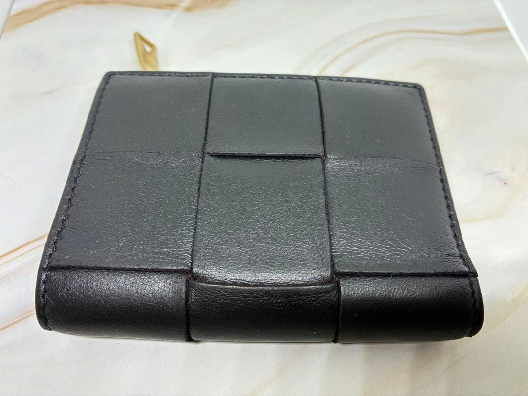 BOTTEGA VENETA カセット スモール 二つ折り財布 ブラック