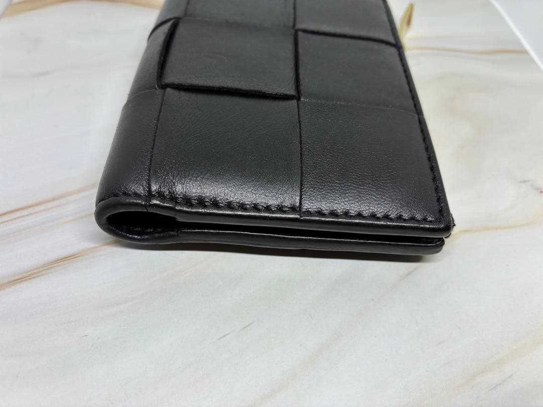 BOTTEGA VENETA カセット スモール 二つ折り財布 ブラック