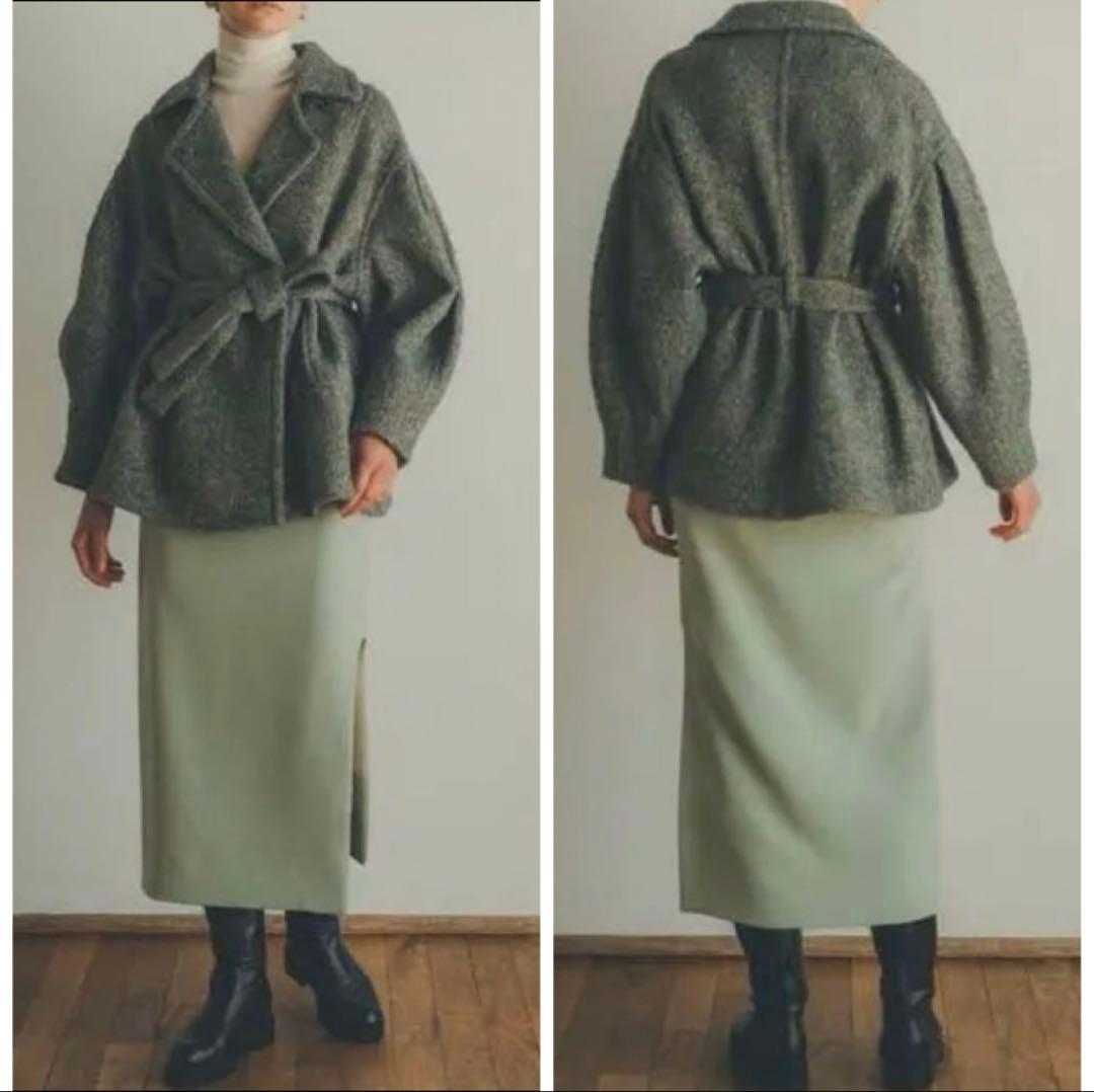 CLANE クラネ　MIX LOOP TWEED BOX COAT ツイード