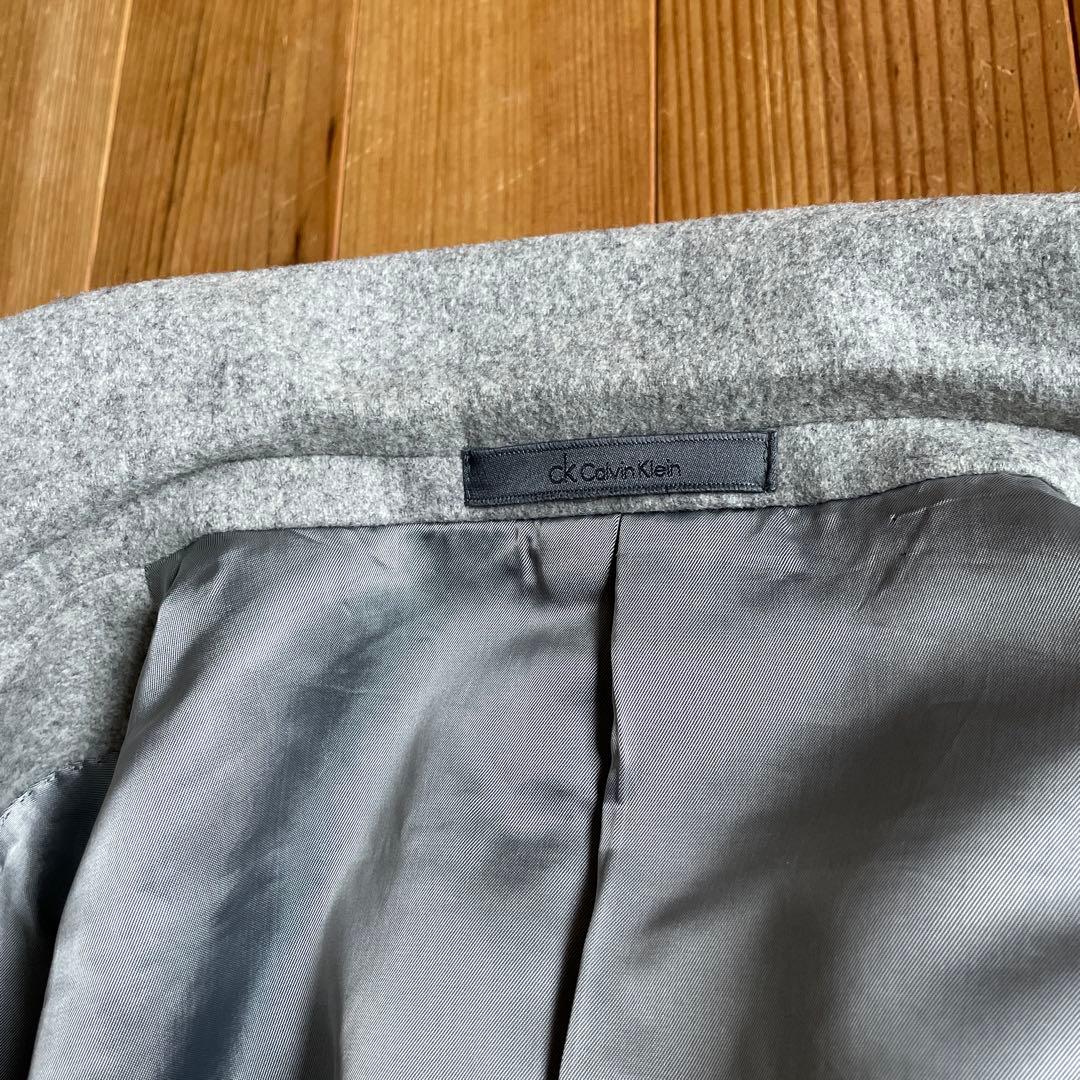 〝美品〟CKカルバンクライン☆ウールジャケット40ライトグレーメンズ