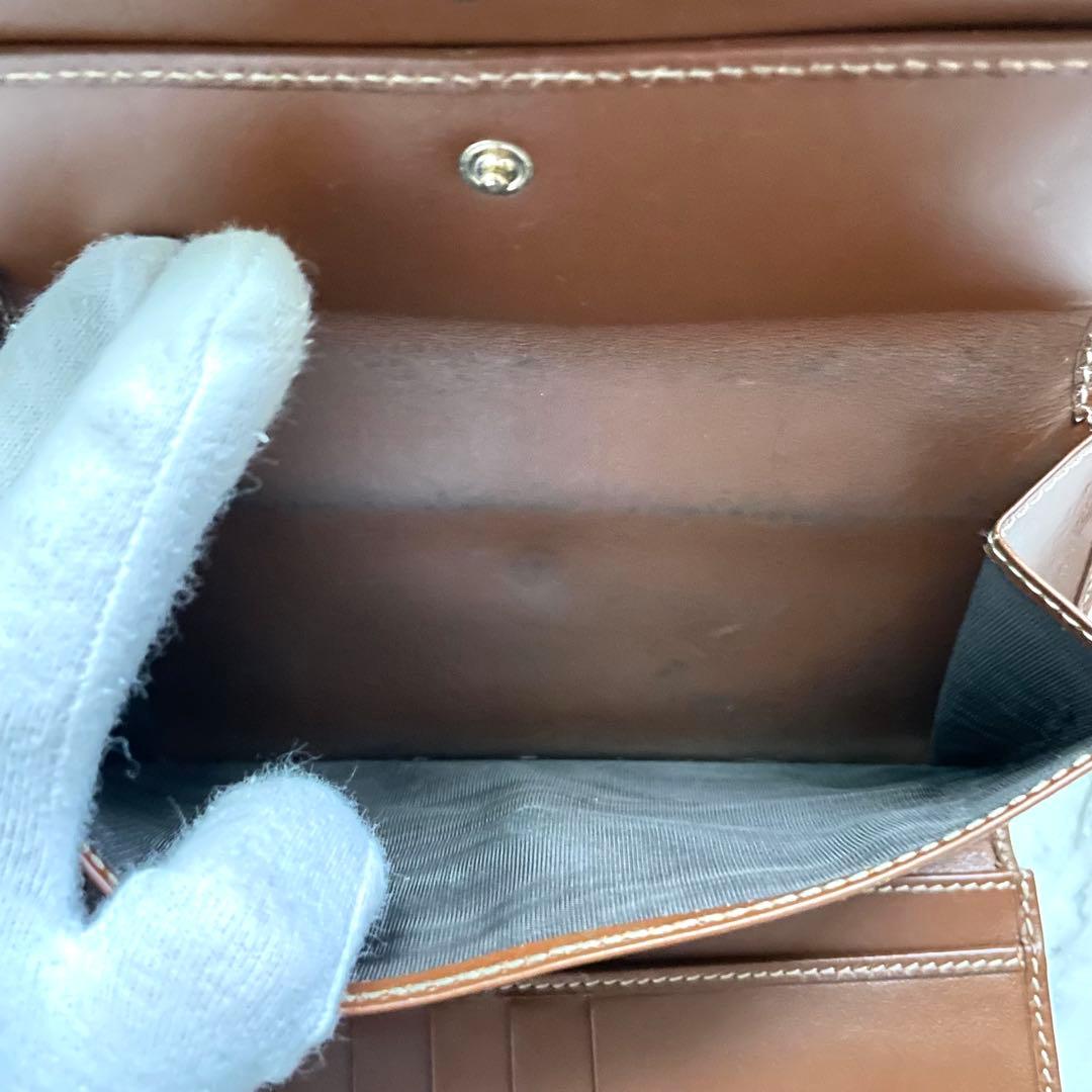 GUCCI グッチ フラップ 長財布　PVC　3つ折り財布 美品　0122-⑤