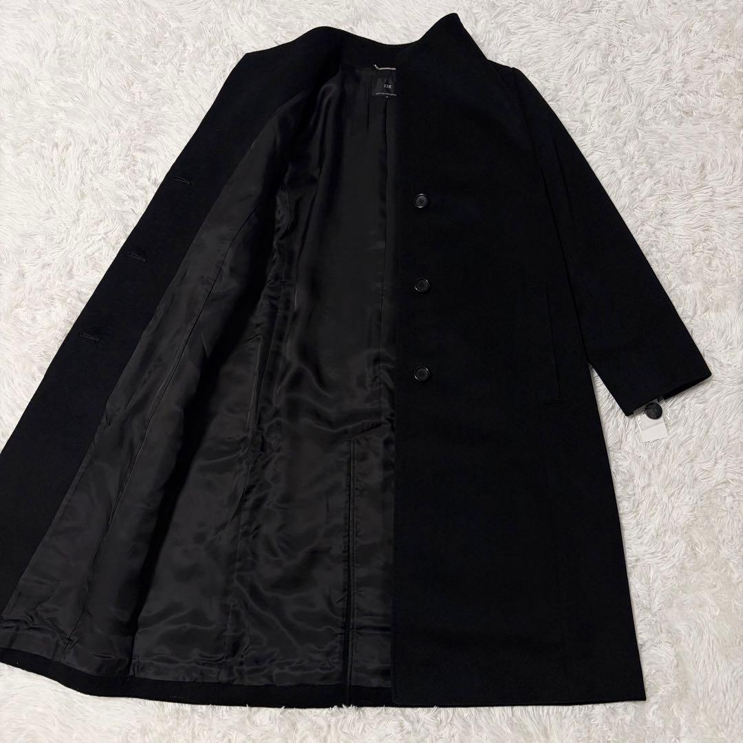 【新品】23区 ウールアンゴラ ビーバースタンドカラーコート 黒44
