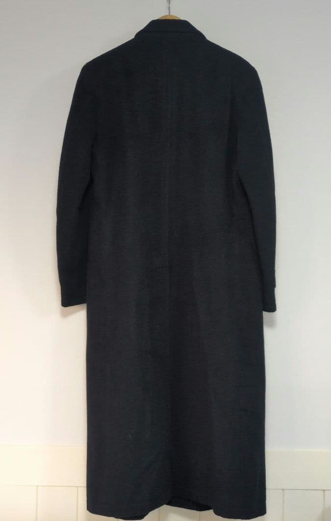 VISARUNO ロング ウールコート 黒