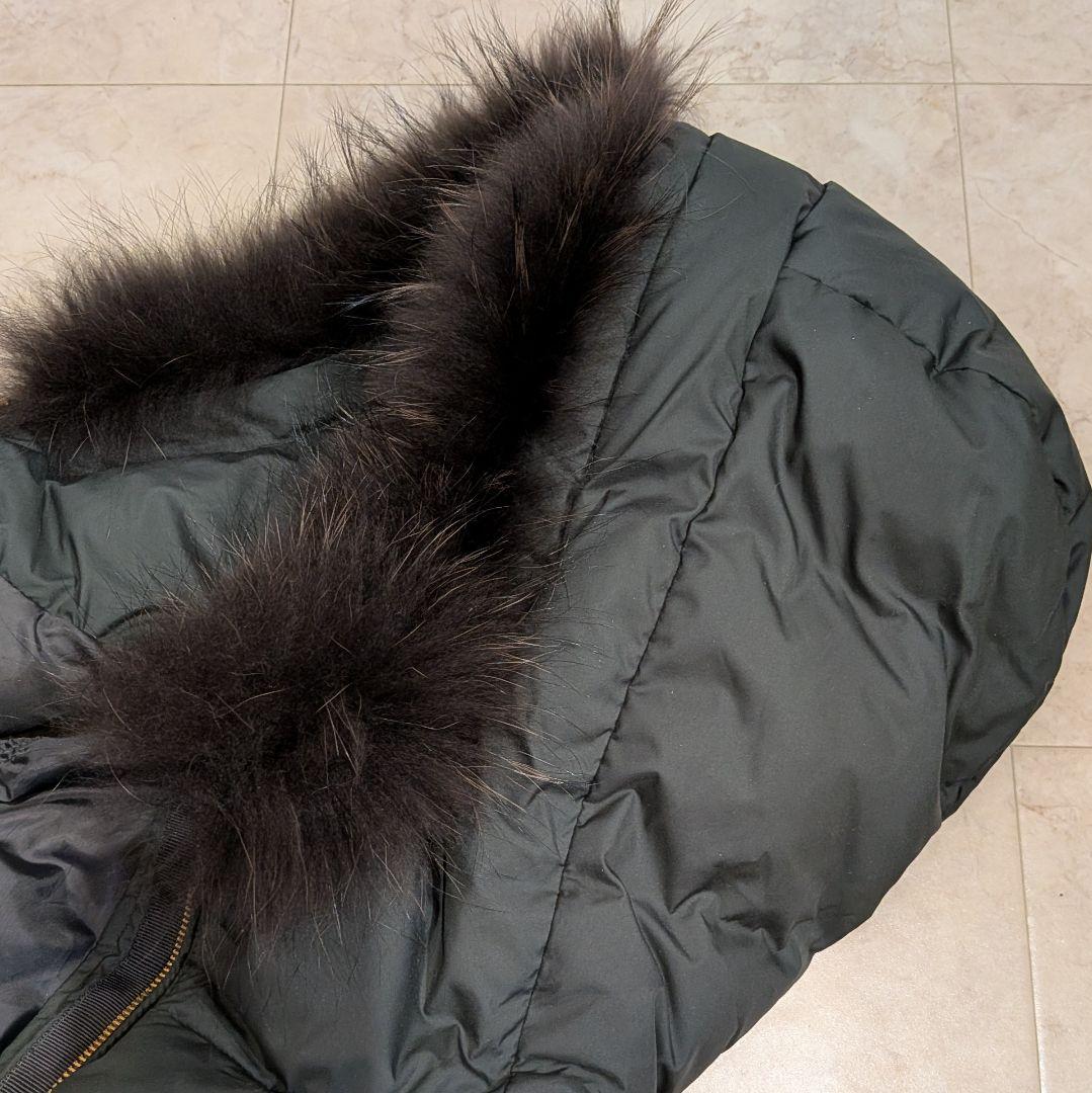 極美品 ナノユニバース リモンタ ダウンベスト M カーキ 2way ファー